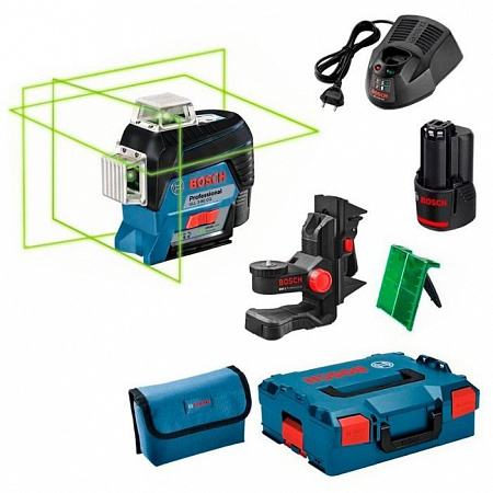 Лазерный уровень Bosch GLL 3-80 CG с зеленым лучом +BM 1+GSR12V (0.615.994.0L3) Лазерный уровень Bosch GLL 3-80 CG с зеленым лучом +BM 1+GSR12V (0.615.994.0L3)