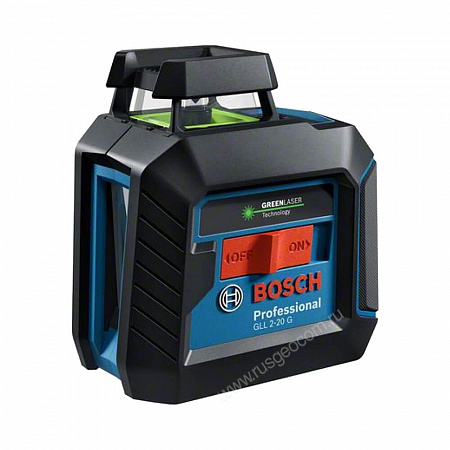 Лазерный уровень Bosch GLL 2-20 G с калибровкой + LB 10 + DK 10 с зеленым лучом