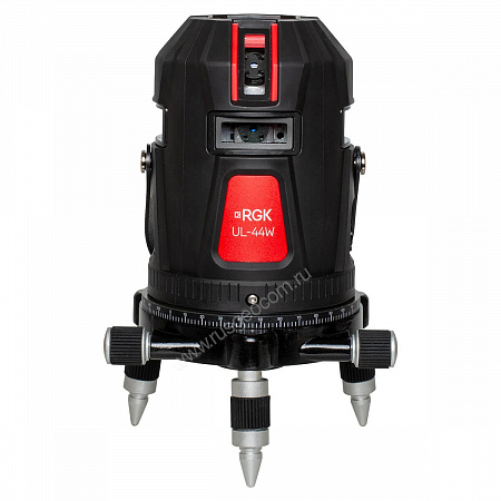 Комплект: лазерный уровень RGK UL-44W Black с калибровкой + штанга-упор RGK CG-2